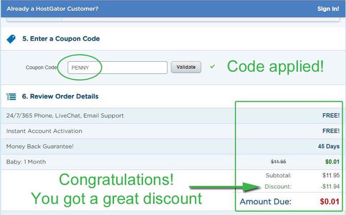 You get great discount with coupon code Coupon Code Applied