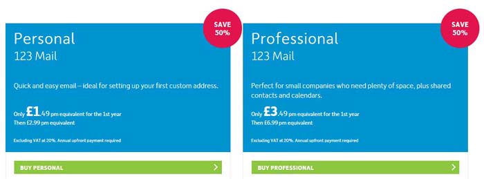 Email Hosting Plans - 123-Reg 123-Reg Coupon Codes