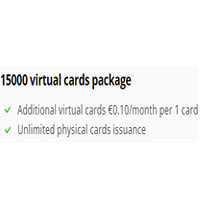 15000 Virtual Cards Package - Wallester 15000 Virtual Cards Package - Wallester
