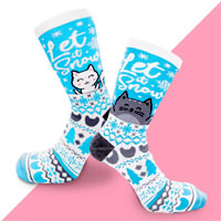 Happy Pawlidays Mix & Match Cat Socks - Meowingtons