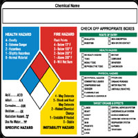 Nfpa Target Organ Container Label : Safety Sign