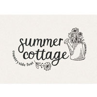 Summer Cottage Beautiful Farmhouse Font Summer Cottage Beautiful Farmhouse Font